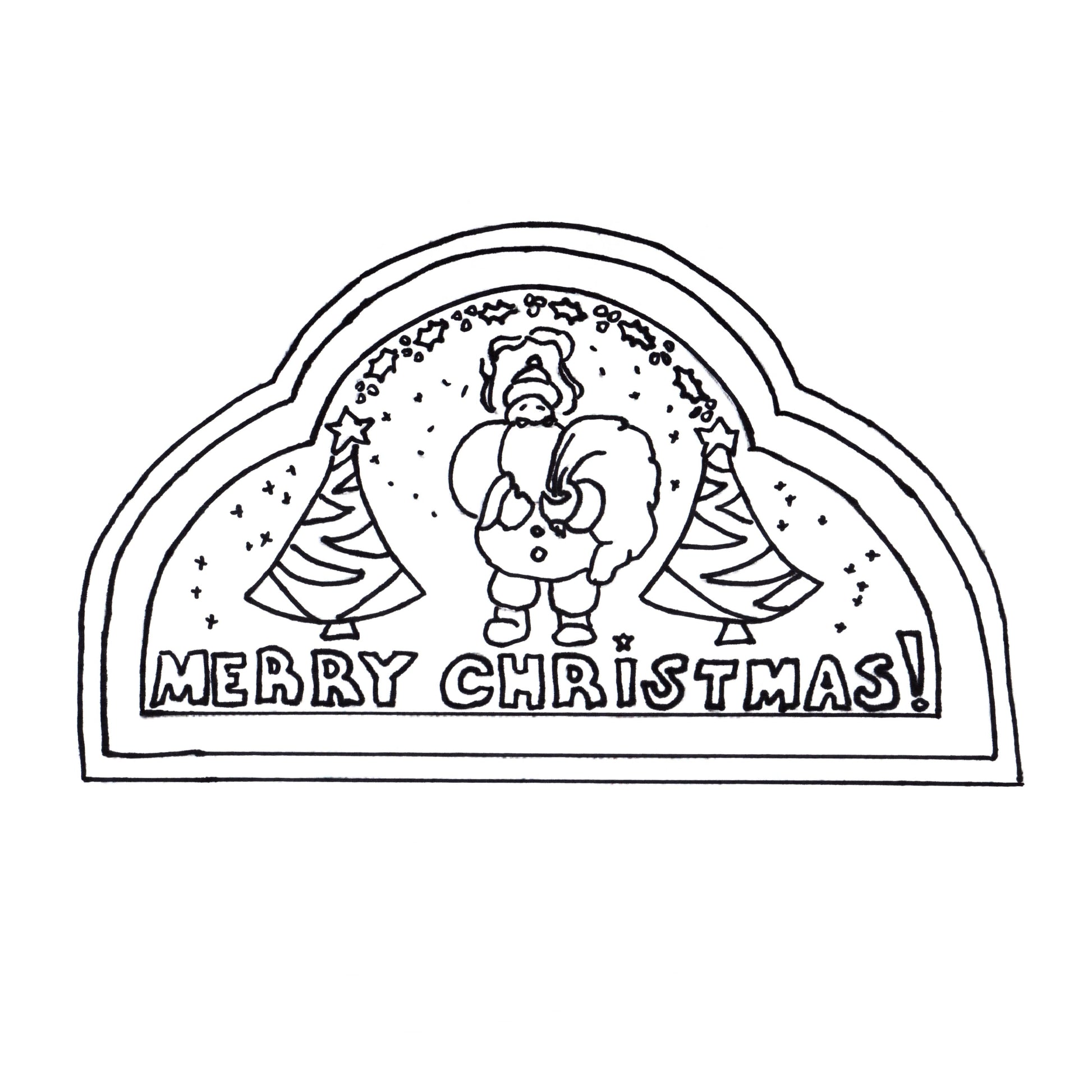 Green Mountain Design - Merry Christmas Half Rnd - Rug Hooking Supplies