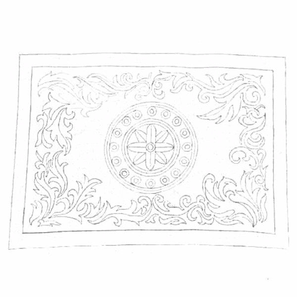 Green Mountain Design - Scrolls - 28x39 – Green Mountain Hooked Rugs